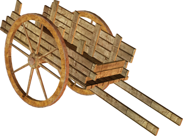 Повозка на белом фоне