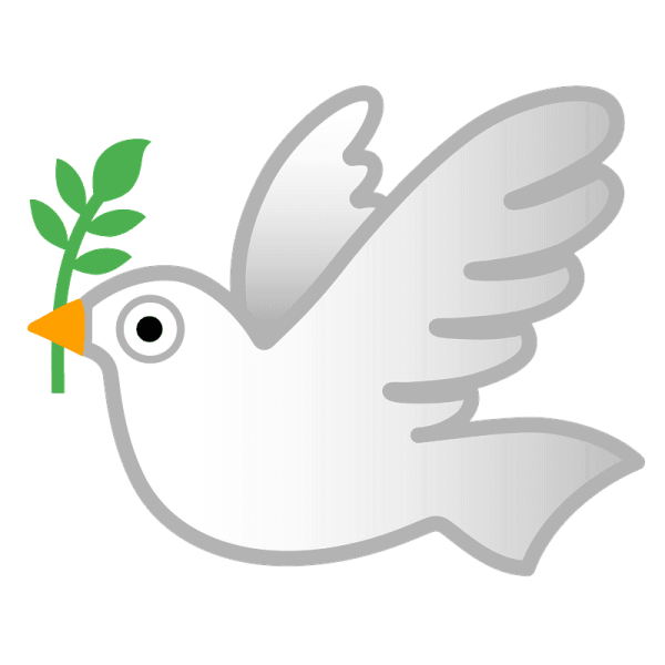 Эмодзи голубь с веткой