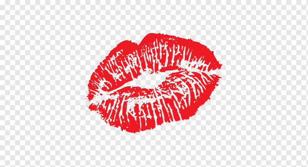 Отпечаток губ без фона