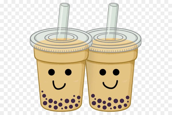 Бабл ти на белом фоне