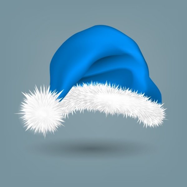 Шапка Деда Мороза синяя