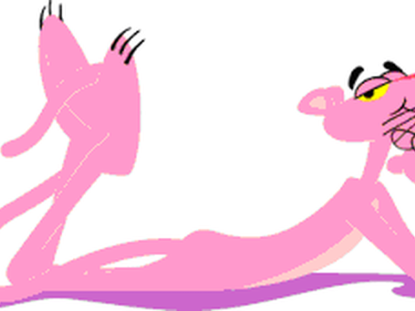 Розовая пантера лежит