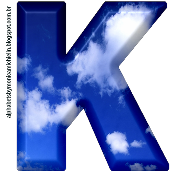 Красивые синие буквы