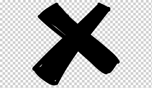 Крестик черный без фона