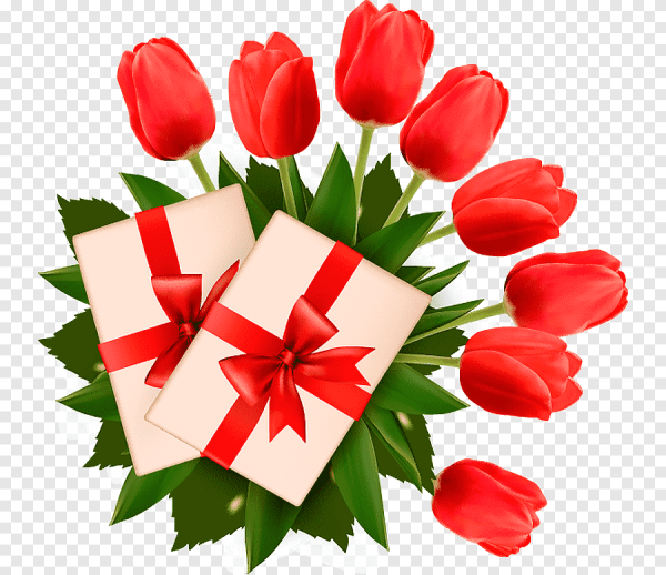 Тюльпаны с бантиком