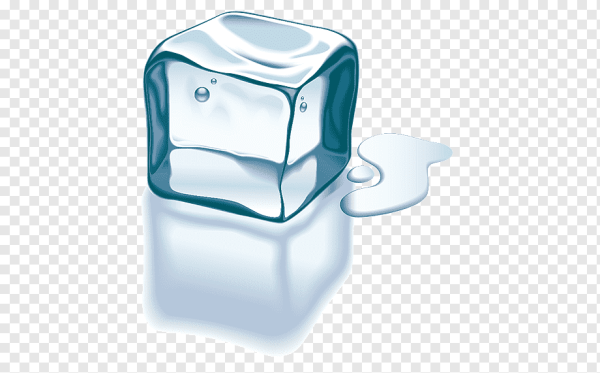 Кубик льда нарисованный