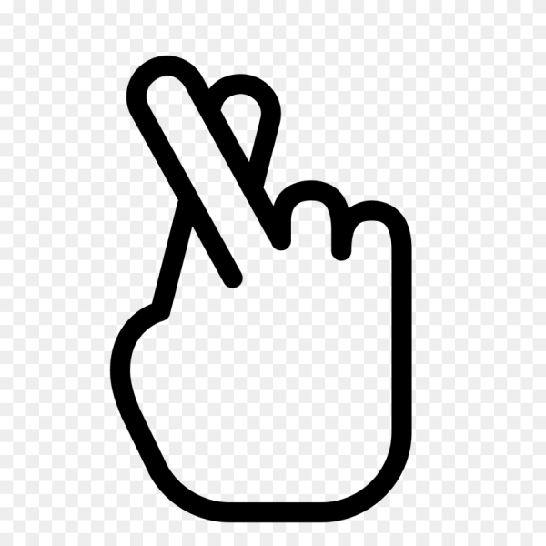 Смайл перекрещенные пальцы