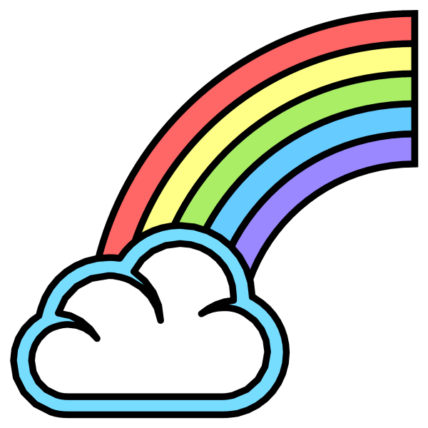 Смайлик Радуга на прозрачном фоне