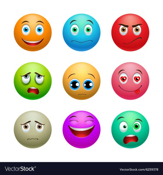 Цветные смайлики эмоции