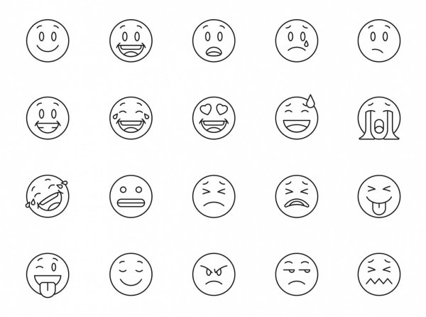 Векторные иконки смайлики