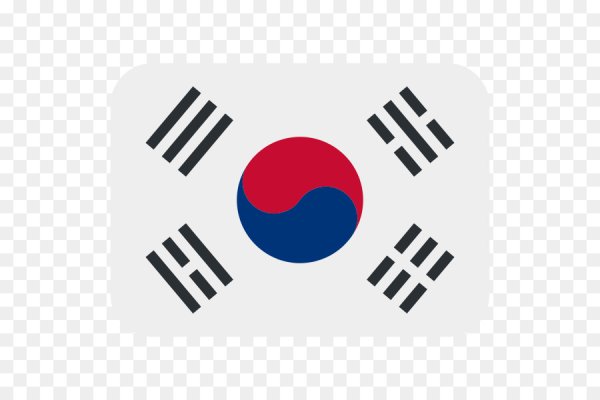 Флаг Кореи на прозрачном фоне