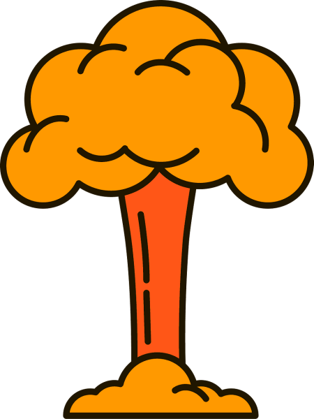 Стикер ядерный взрыв