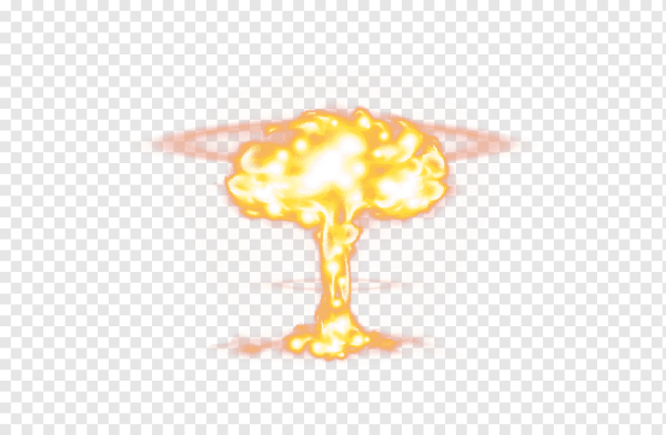 Ядерный гриб на прозрачном фоне