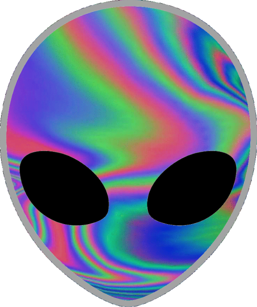 Смайлики расплывчатые радужные