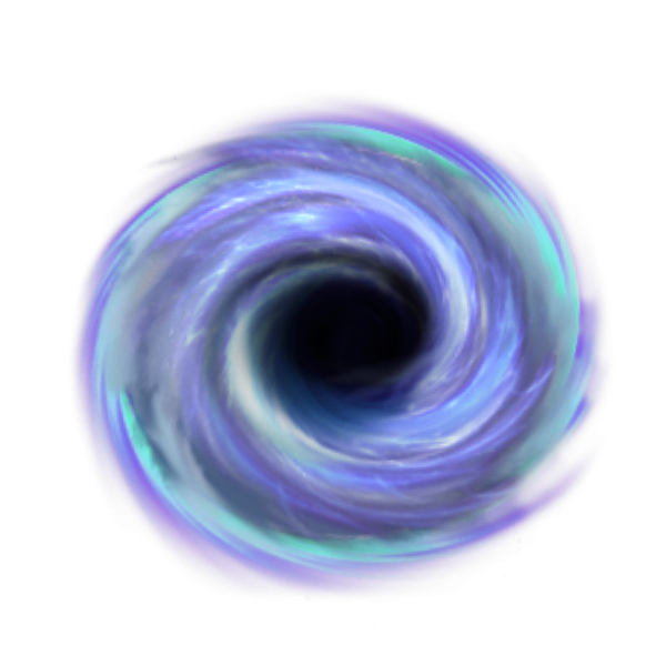 Черная дыра на белом фоне