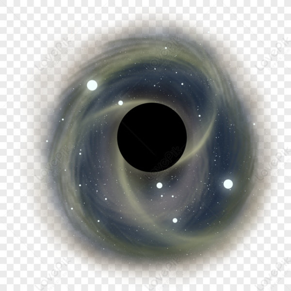Черная дыра на прозрачном фоне