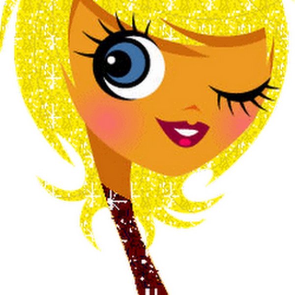 Смайлик девочка подмигивает