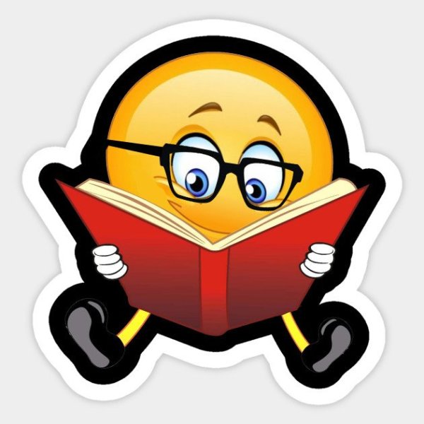 Смайлик с книгой