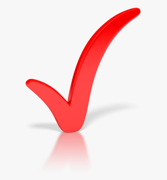 Значок галочка красная