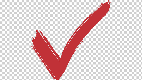 Красная галочка без фона