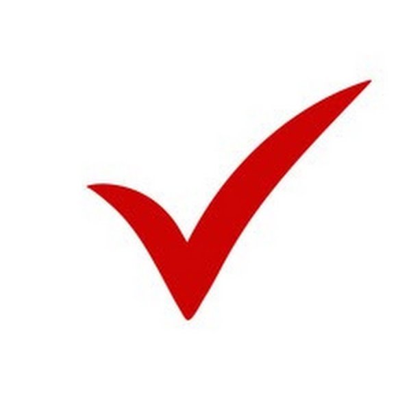 Символ галочки в Красном цвете