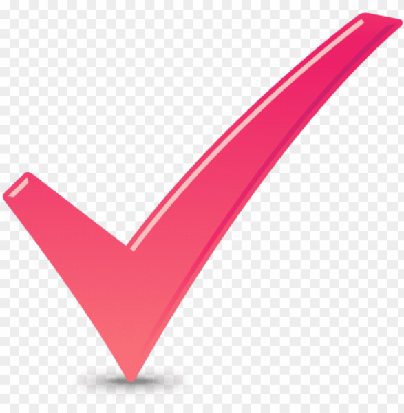 Галочка символ розовая