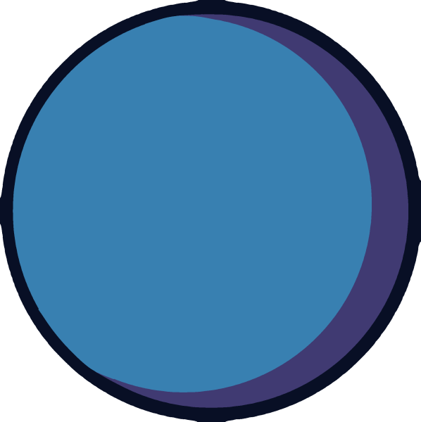 Синий круг с обводкой