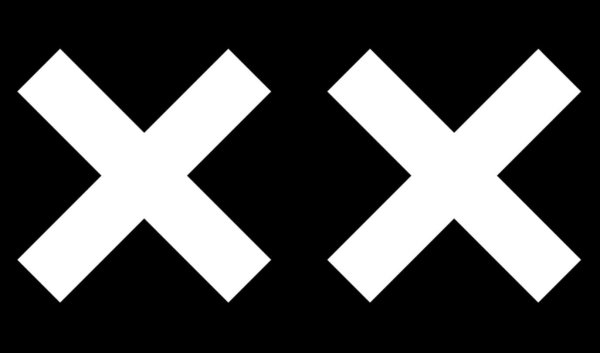 Крестик на черном фоне