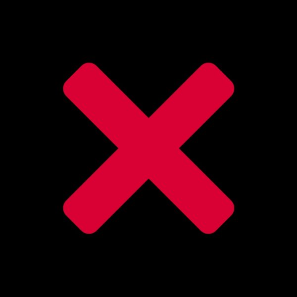 Красный крестик на черном фоне