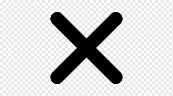 Значок крестик черный
