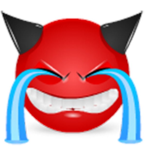 Плачущий красный смайлик