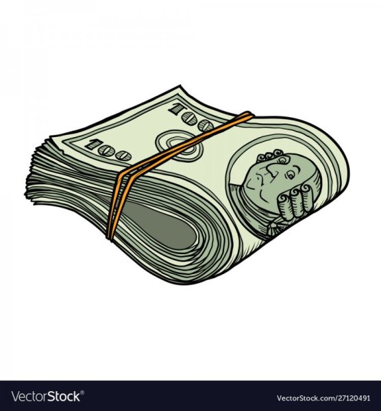 Пачка денег нарисованная