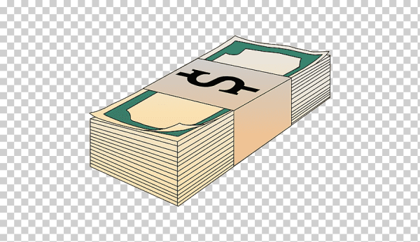 Рисованная пачка денег