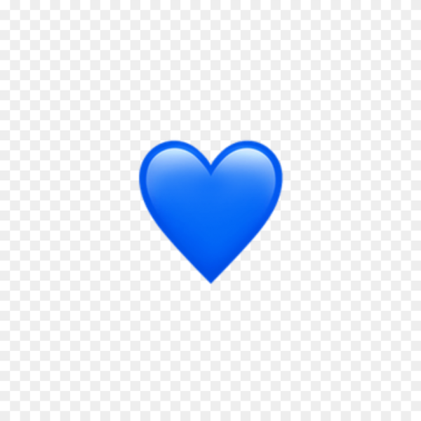 Синее сердце на белом фоне