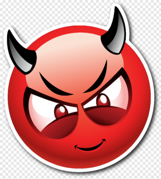 Смайлик с рожками