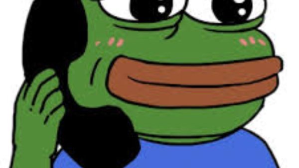 Лягушонок Пепе с телефоном