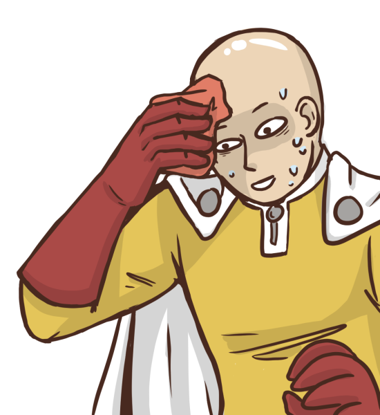 Сайтама вытирает пот