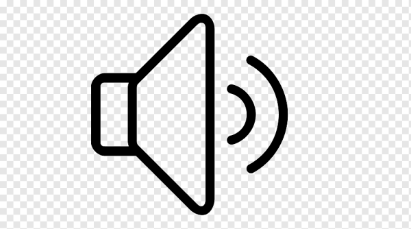 Значок динамика на белом фоне