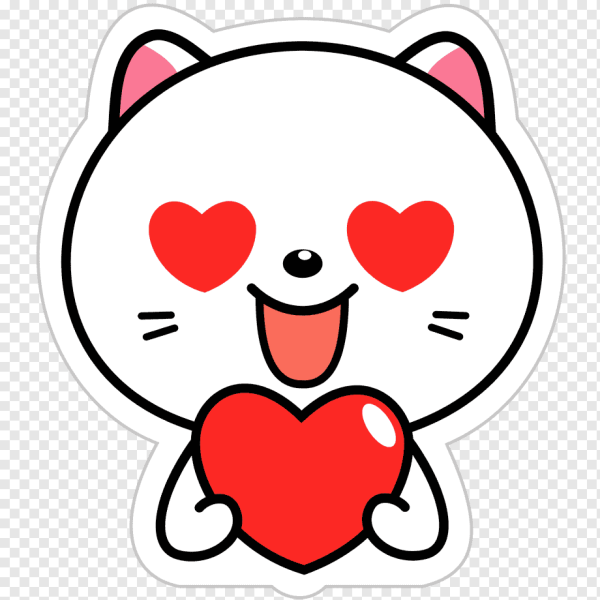 Стикер котики обнимаются