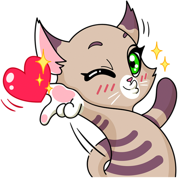 Кошка Анфиса со стикеров Kotex