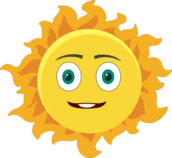 Смайлик солнце с лицом