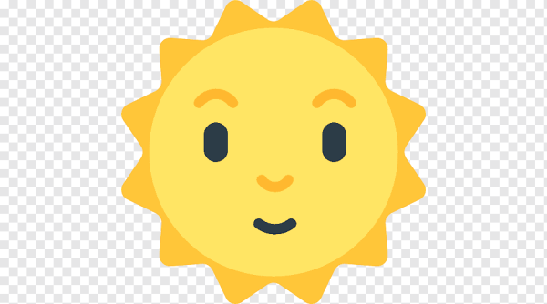 Эмодзи солнце с лицом