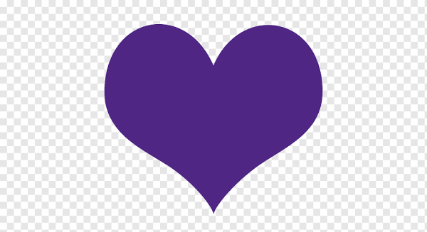 Фиолетовое сердце контур