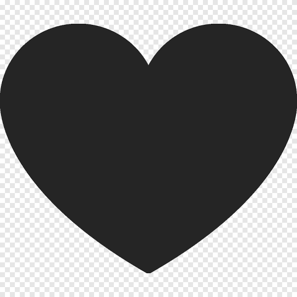 Черное сердечко смайлик