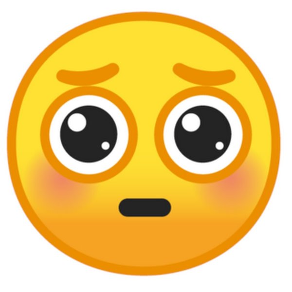 Смайлик с умоляющими глазами