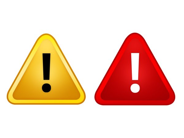 Значок треугольник с восклицательным знаком