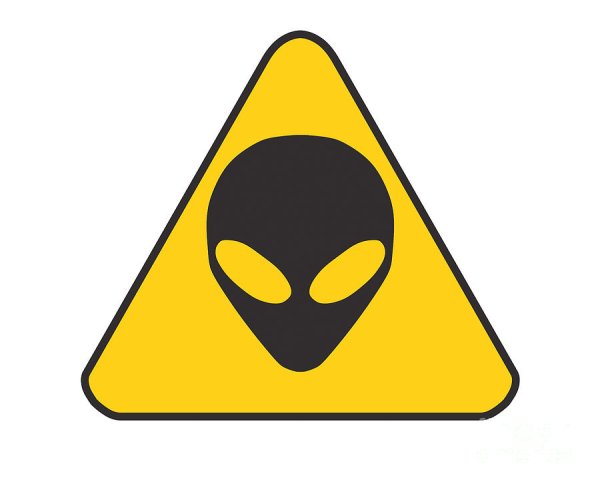 Знак осторожно НЛО