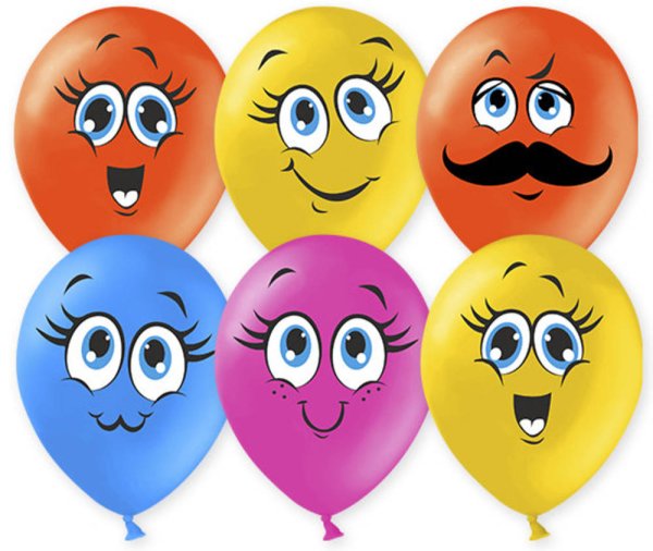 Смешные мордочки на шариках