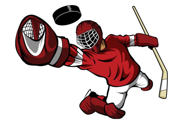 Вратарь хоккей вектор