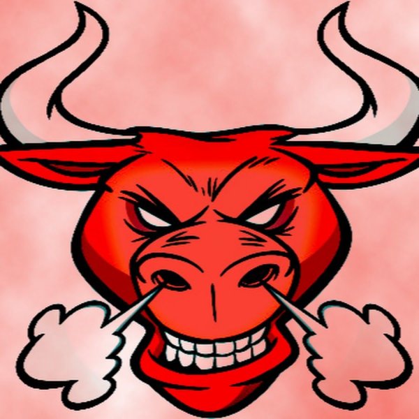 Бык с дымом из ноздрей